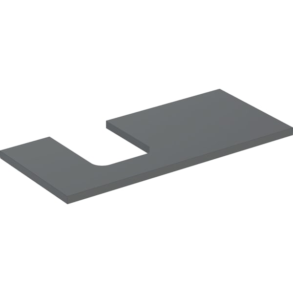 Geberit ONE WT-Pl. Aus li für AWT Schalenform 105x3x47cm, lava matt
