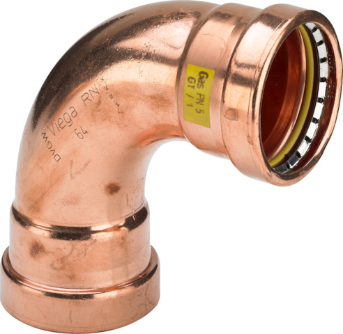 Viega Bogen 90 Grad Profipress G XL 2616XL für Gas in 64,0mm Kupfer