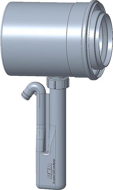 Wolf Abgasrohr DN110/160 konzentrisch mit Kondensatablauf inkl. Siphon Wolf Abgasrohr DN110/160 konzentrisch mit Kondensatablauf inkl. Siphon