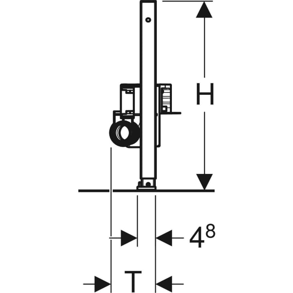 Geberit Duofix Element für Dusche 50cm mit Wandablauf d50