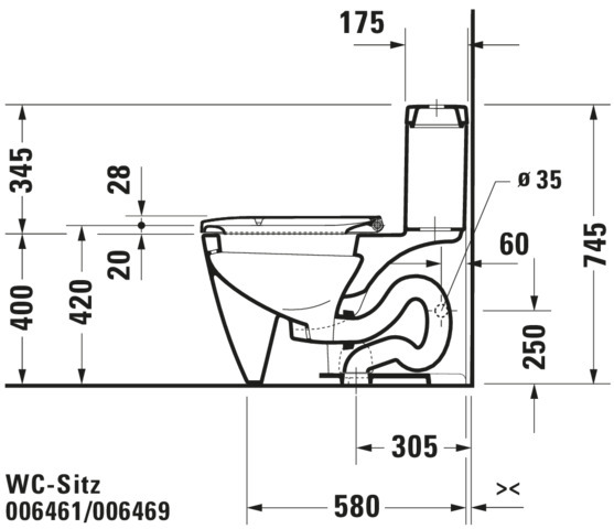 DU WC-Sitz Happy D.2 ohne SoftClose Scharniere edelstahl, lang, weiß