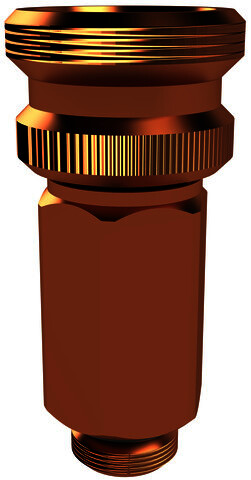 KEMPER Axial-Entleerventil aus Rotguss f. Vent. m. stirns. Entleerbohrung, DN8