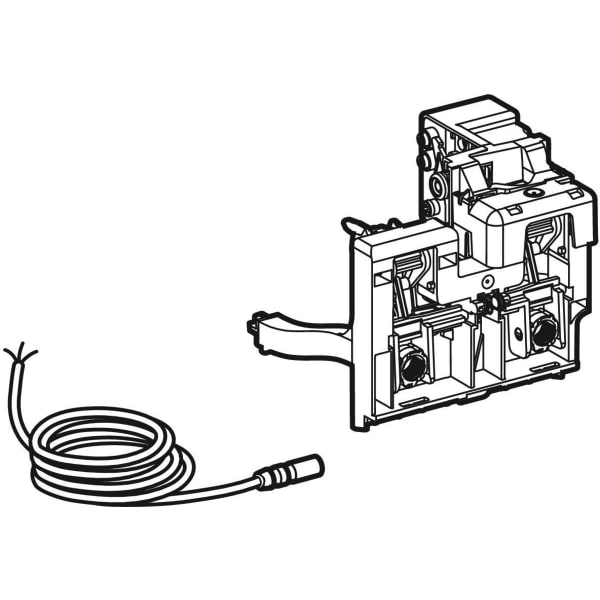 Geberit Typ10 WC-Strg. mit elektr. Spül, Netz BT, 2-Mengen-Sp., Omega, für ext. Taster