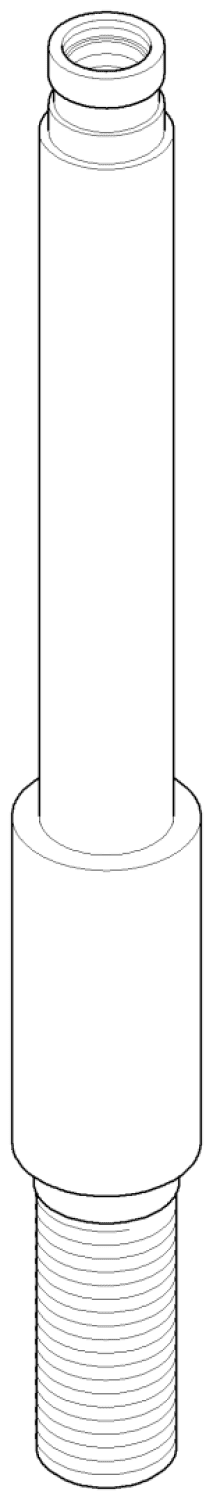DO Anschluss ERSATZTEILE 09111006310 D 35 x 319 mm Platin gebürstet