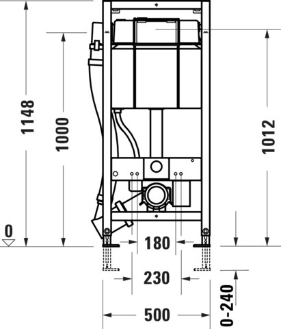 DU DuraSyst.für WWC Trockenba Höhe 1148 Geruchsab. Hygienespül. Spülb.elektr.Vor