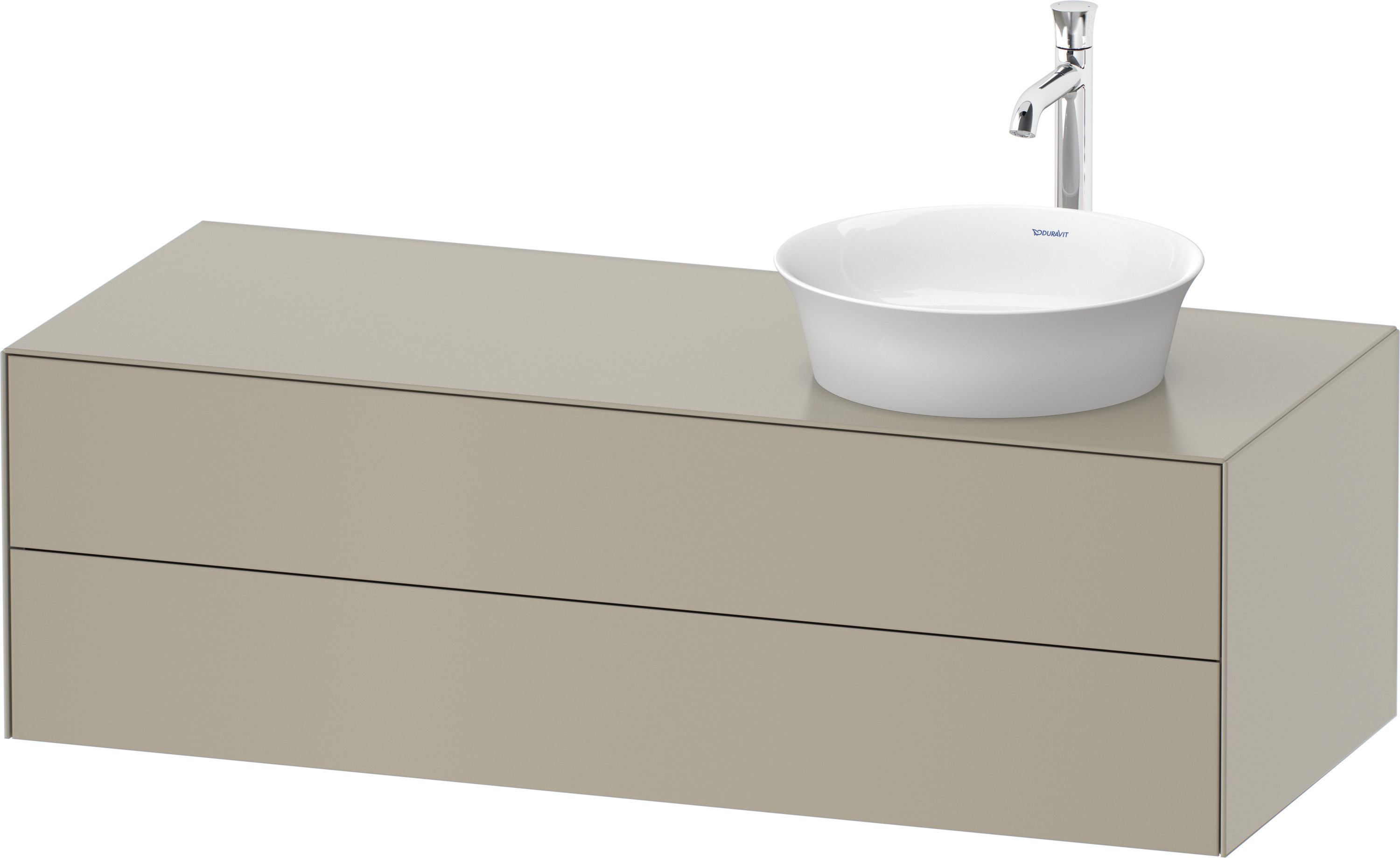 Duravit WTU White Tulip wandh,2 SchKa,B re. 408x1300x550mm, Taupe Seidenmatt