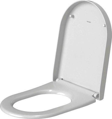 DU WC-Sitz mit Absenkautomatik Scharniere edelstahl, lang, weiß