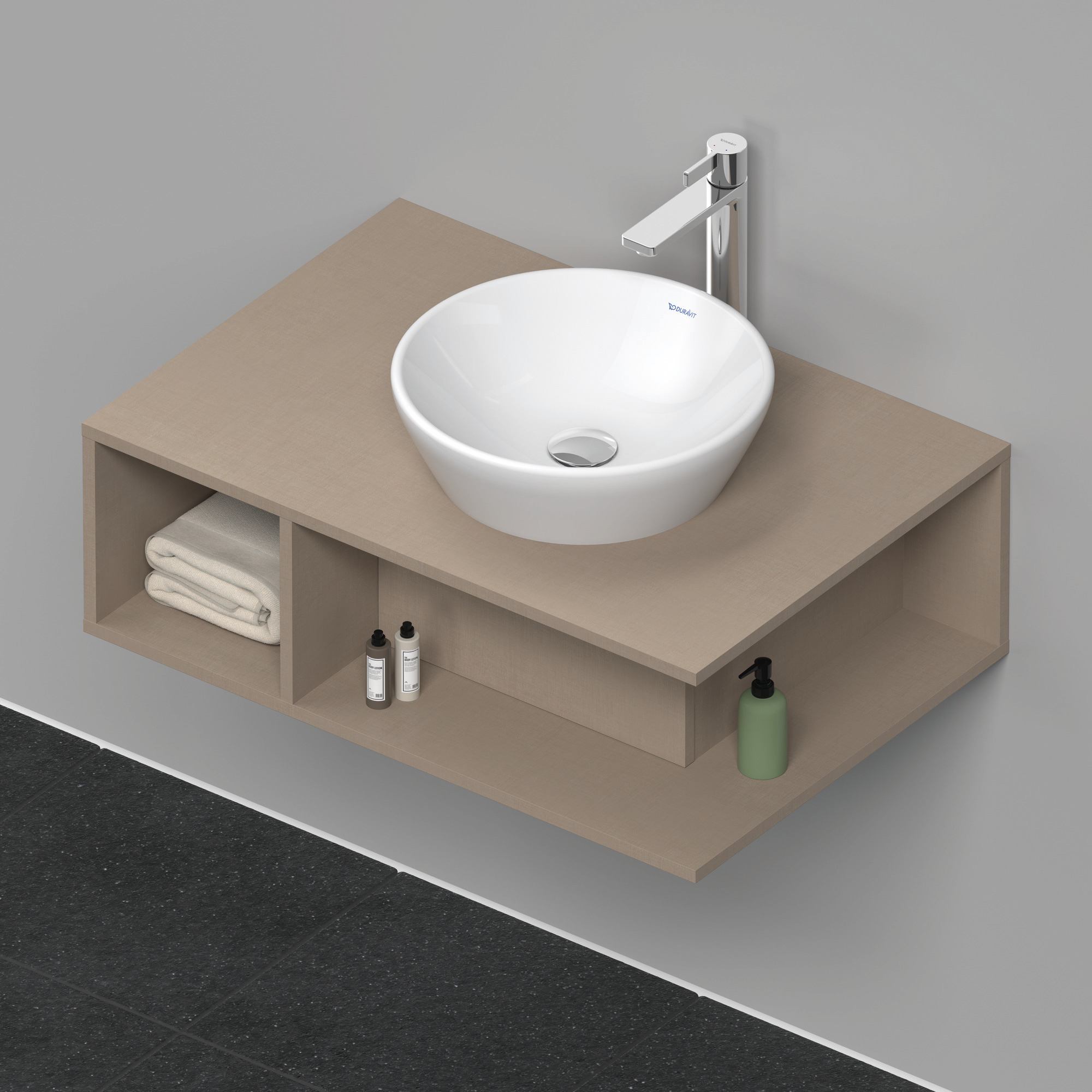 Duravit D-Neo WTU wandh.,1 offenes Fach l., 260x800x550mm, Leinen
