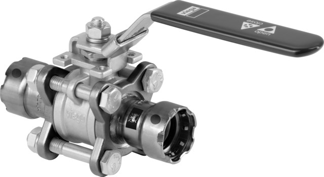 Viega Kugelhahn mit SC Easytop 4275.8 in 1/2 Zoll Stahl unlegiert
