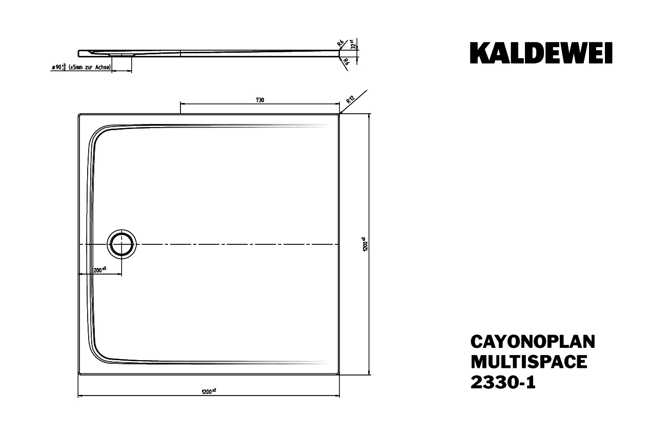 KA DW CAYONOPLAN MULTISPACE Mod.2330-5, 1200x1200mm,cg30,SEC,AD,Wt extrafl.