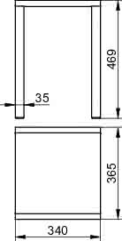 KEUCO Hocker Plan 14982, verchromt/schwarzgrau