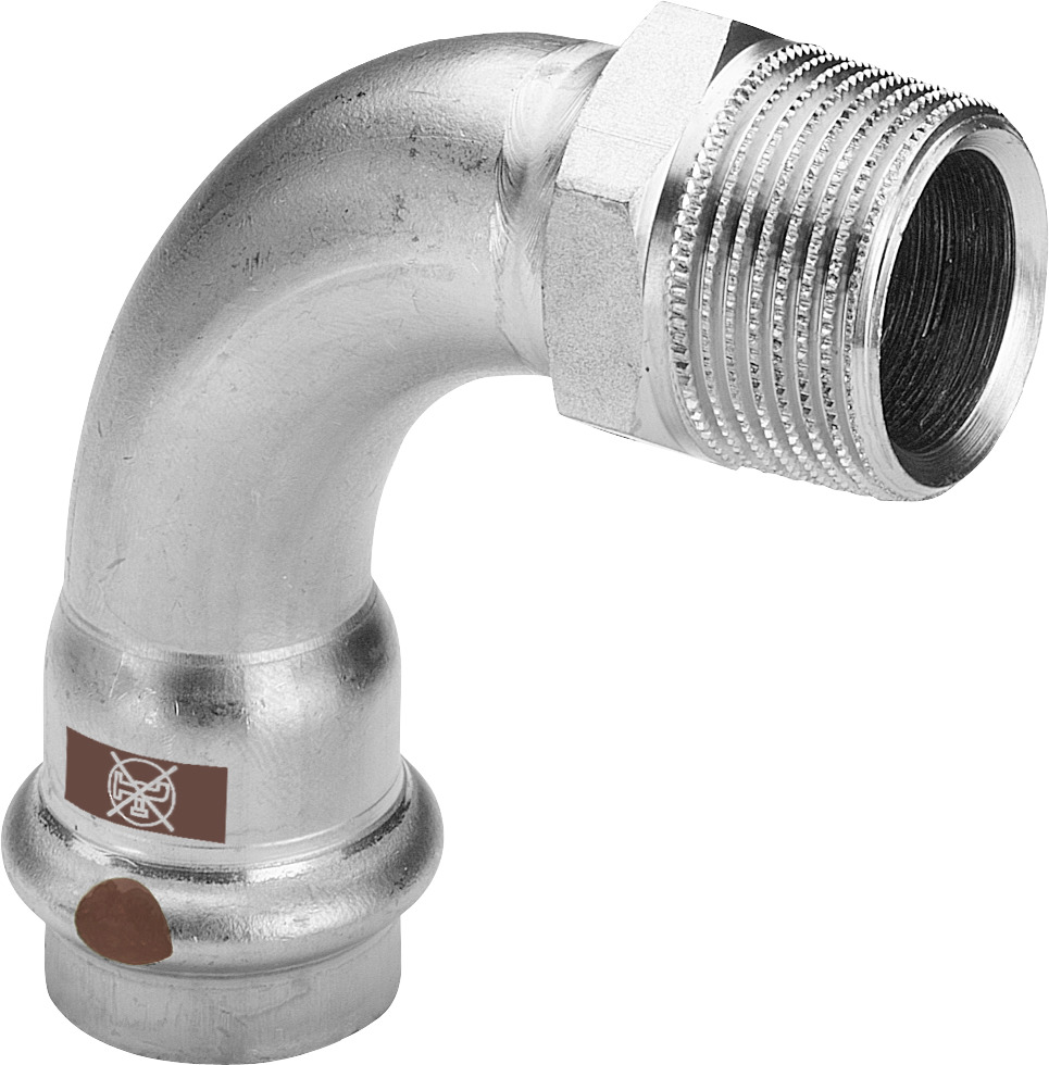 Viega Bogen 90 Grad mit SC Temponox 1714 in 18mmxR1/2 Stahl nichtrostend