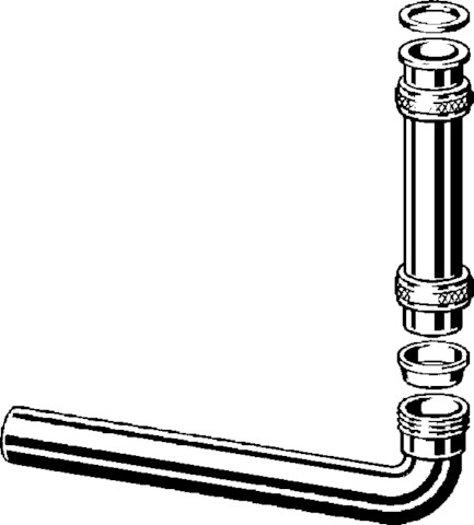 Viega Baugruppe Ablaufbogen 5621.1-880 in G1 1/4 x32mm Messing verchromt