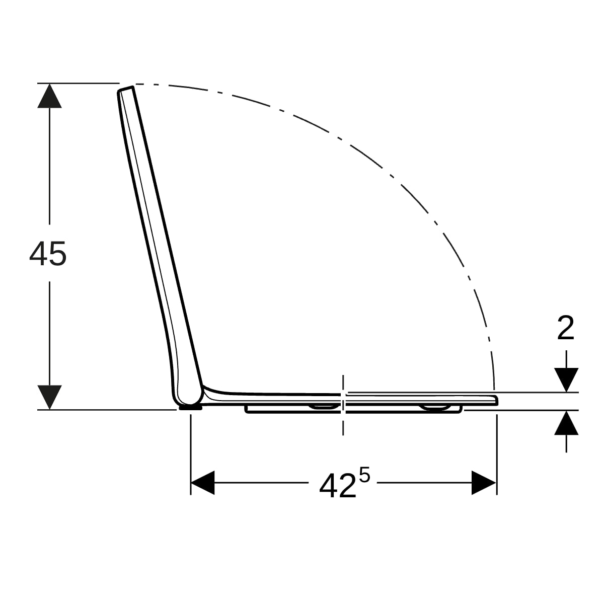 Geberit iCon WC-Sitz eckiges Design m. Absenkautomatik, Quick Release, weiß