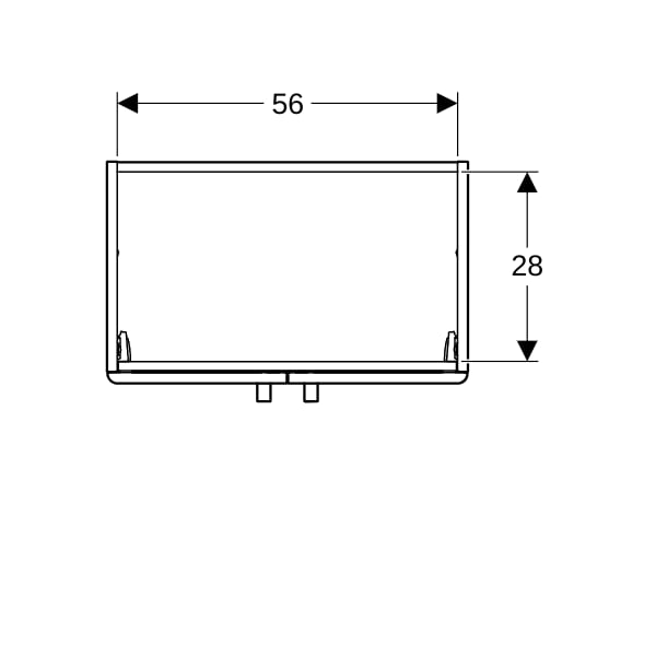 Geberit Renova Compact US 59,7cm für WT 65cm 2 Türen, 59,7x60,5x39,7cm, hellgrau