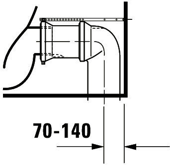 DU Stand-WC Kombi Starck 3 655 mm Tiefspüler,f.SPK,Abg.Vario,weiß,HYG