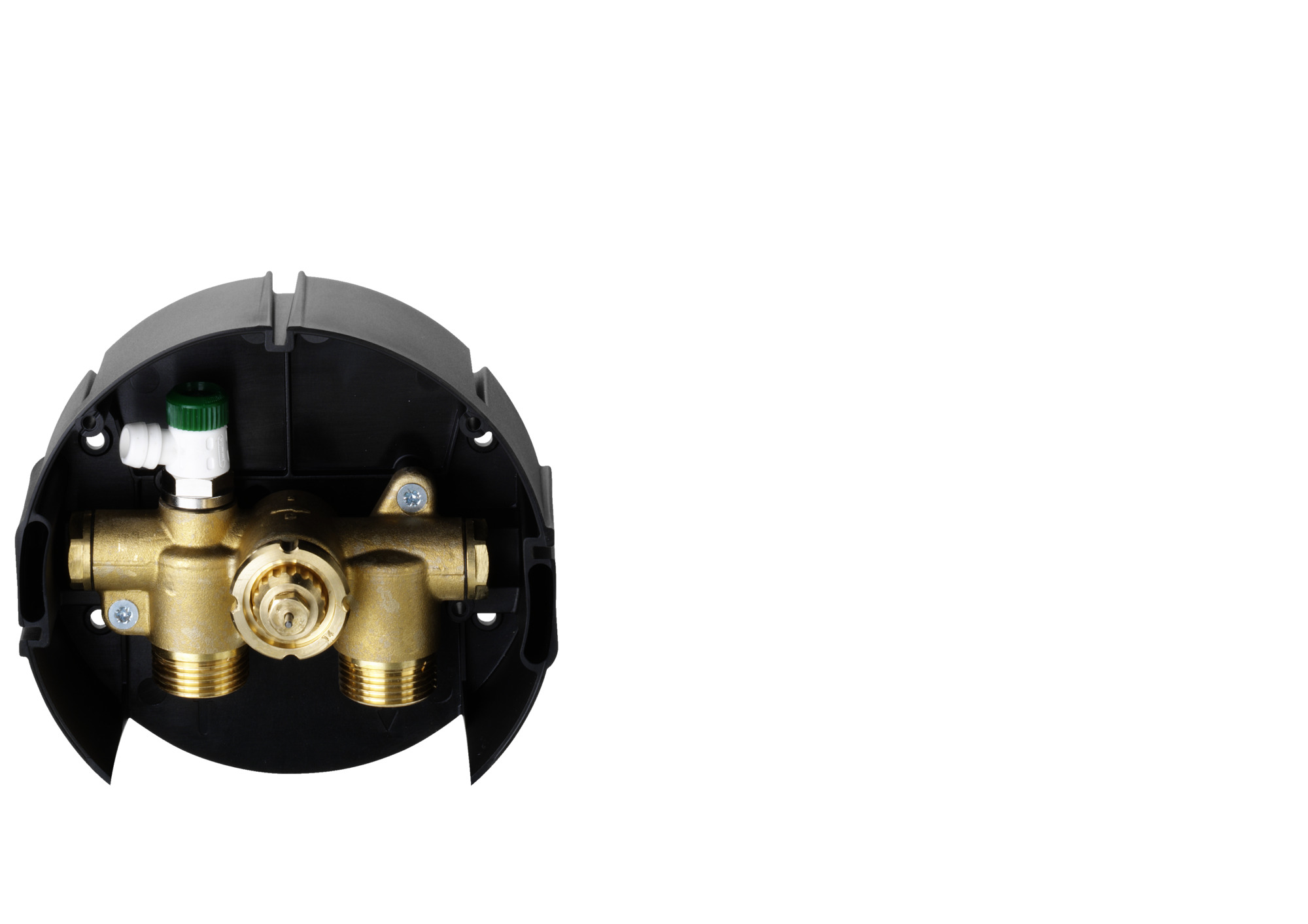 Danfoss Wandeinbaukasten f. Fußb.temp., Abdeckung rund, G 3/4 A