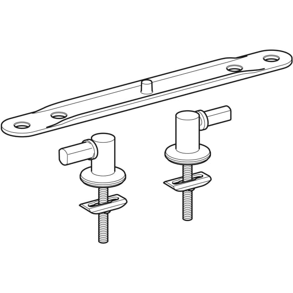 Geberit Set Scharniere für WC-Sitz Befestigung von oben, Edelstahl Geberit Set Scharniere für WC-Sitz Befestigung von oben, Edelstahl