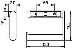 KEUCO Toilettenpapierhalter Plan 14962, offene Form, rechts, silber-eloxiert
