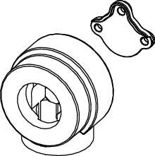 TECE-Schalldämmbox f. TECE WS 16-20x1/2" mit Aufnahme für Seal System Dichthülse