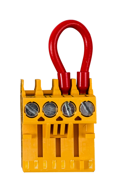 Wolf Kurzschlussstecker GFA/Abgaskla. gelber 4-poliger Stecker, für NG-4E/31E