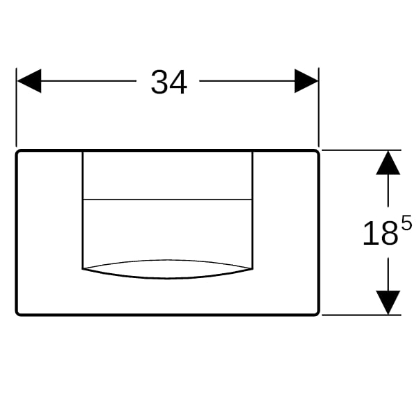 Geberit 200F BetPl., eckig, f. Spül-Stopp-Sp. weiß glänzend