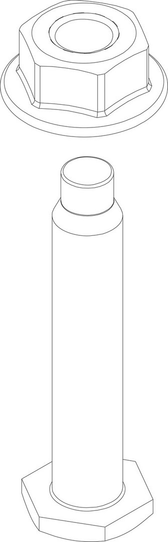 BOSCH Ersatzteil TTNR: 8737709304 Mutter M6 + Schraube M6x30-5.8