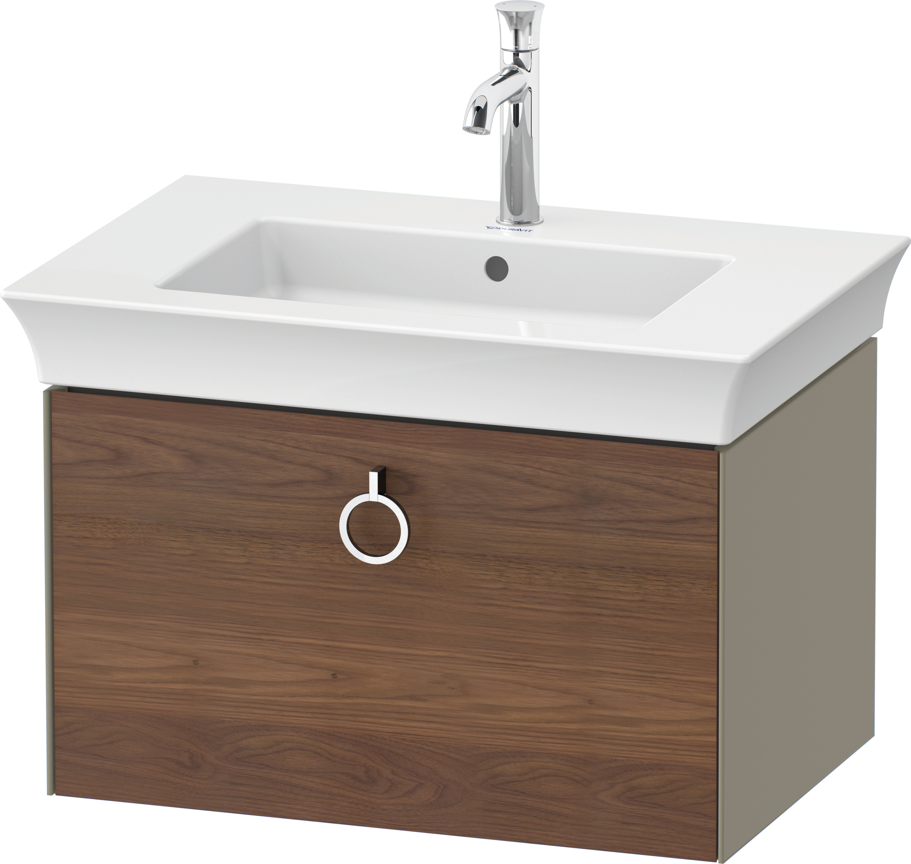 Duravit WTU wandh. White Tulip,1 Ausz., mit Griff,410x684x458,A.Nussb.M./Steing.HGL