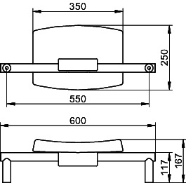 KEUCO Wandstange Plan Care 34979, verchromt, 600 mm