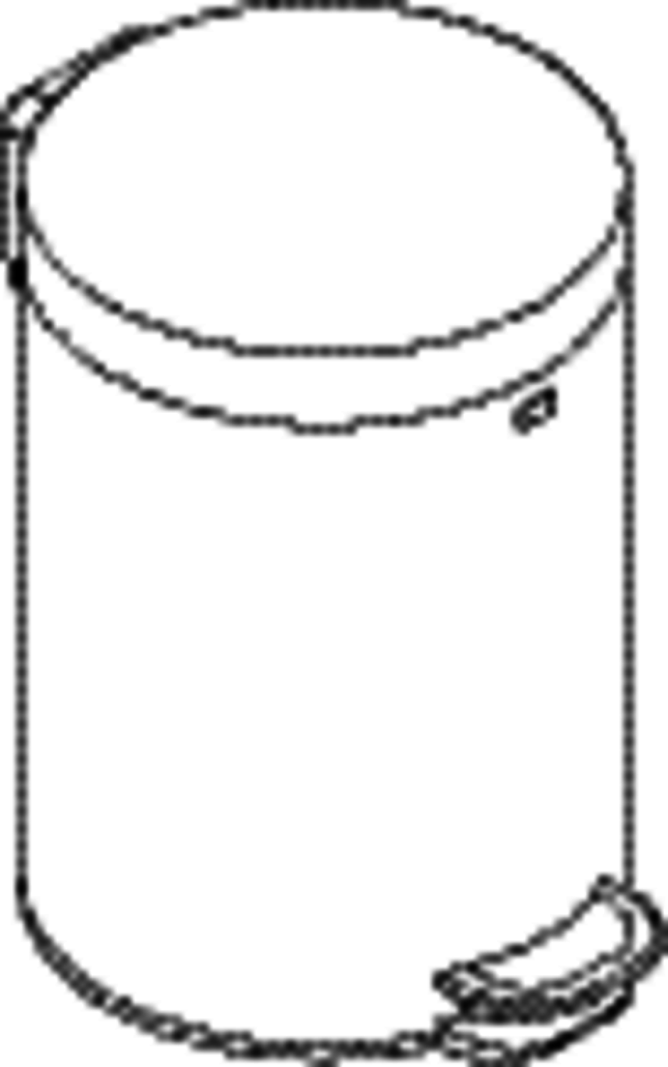 HEWI Abfallbehälter, 5 l, Soft Close Edelstahl, matt weiß beschichtet