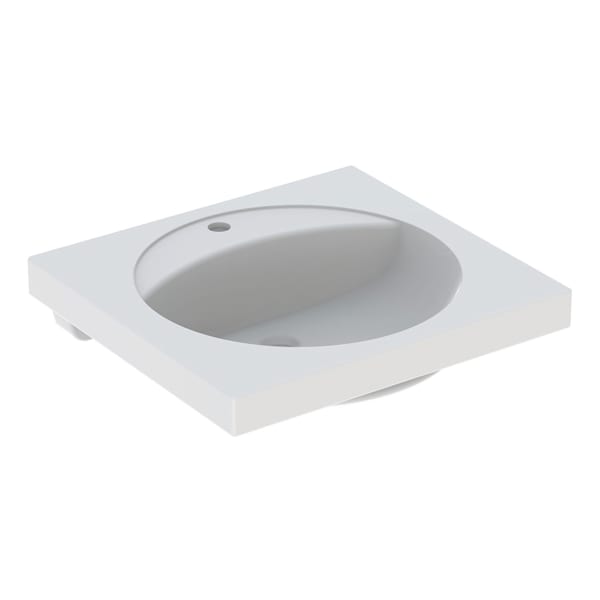 Geberit Preciosa Waschtisch mit Ablagefläche 60x55cm, m. Hl., o. Ül., weiß