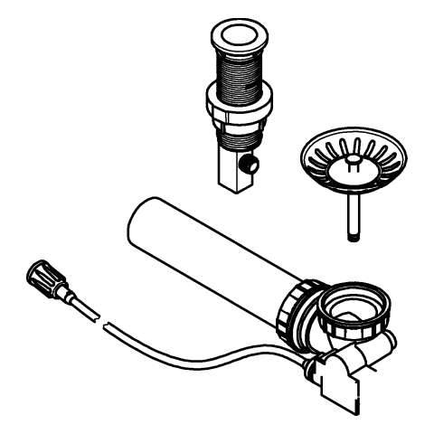 GROHE Zugstangen-Ablaufgarnitur 40986 Push-Exzenter f. Spülen warm sunset geb.