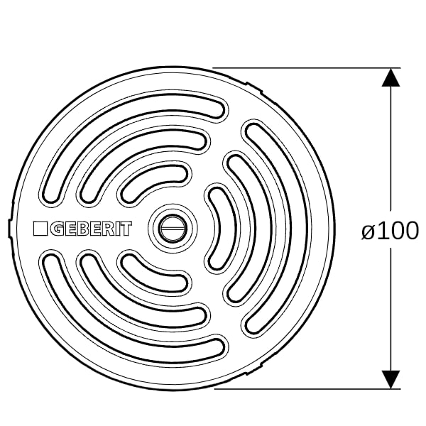 Geberit Rost verschraubbar, rund D:10cm