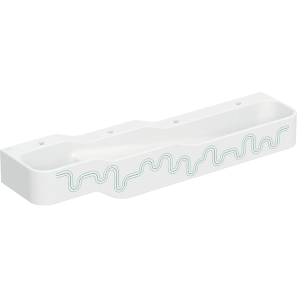 Geberit Bambini Spiel/Waschlandschaft B:180cm 4 Waschpl., tieferes B re, 4 Hl., grün