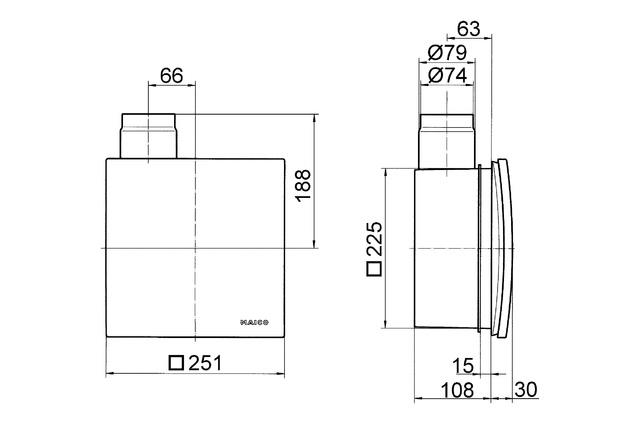 Maico Ventilatoreinsatz ER 60 62 m3/h, Standardausführung