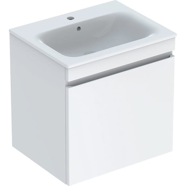 Geberit Renova Plan Set MWT m. US, 1 Schubl. 60x62,2x48cm, weiß hgl./KeraTect