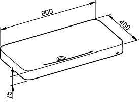 KEUCO Keramik-WT Edition 400 31580, ohne Hahnlochbohrung, weiß, 800x75x400mm