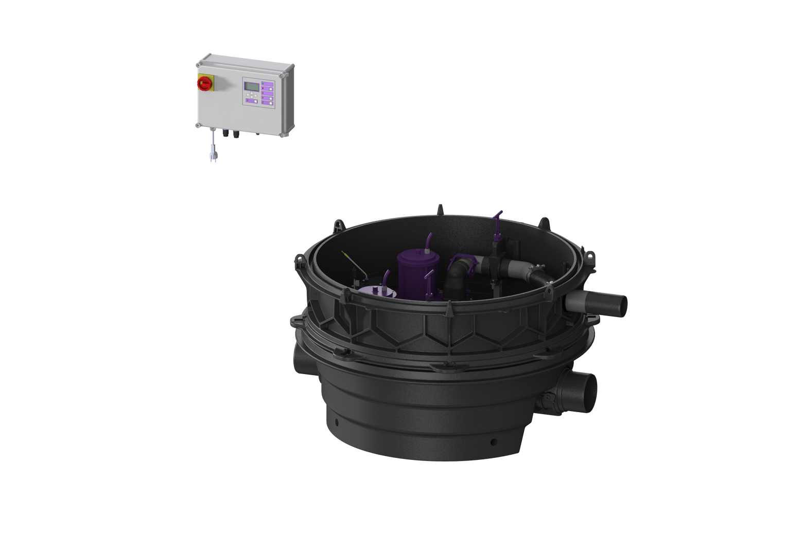 KESSEL-Rückstauhebeanlage Ecolift XL Duo, 2 mech. Klappen, SPF 1400-S3
