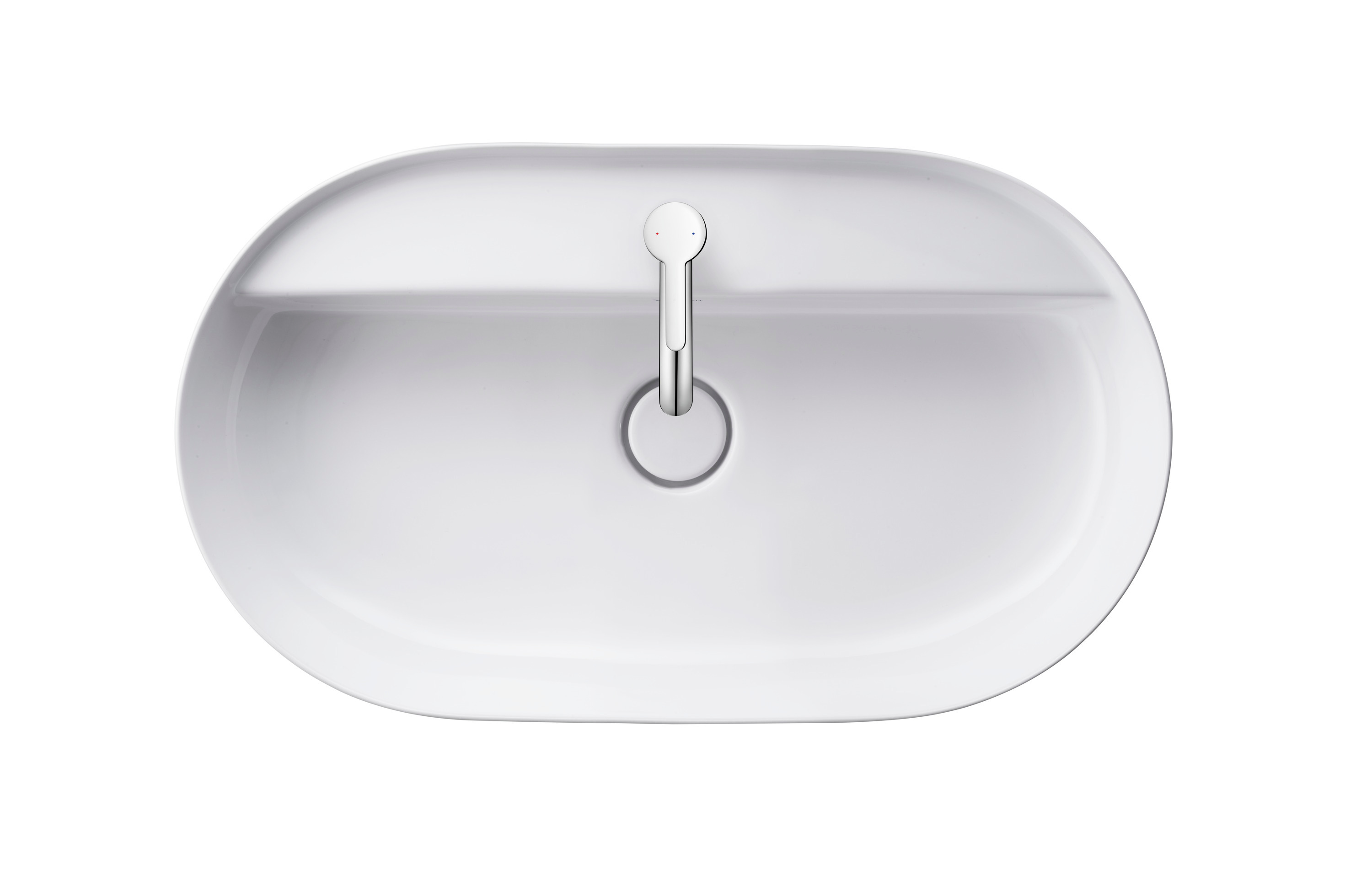 Duravit Aufsatzbecken Luv 700mm, geschliffen o.ÜL,m.HLB,1HL,weiß,WGL