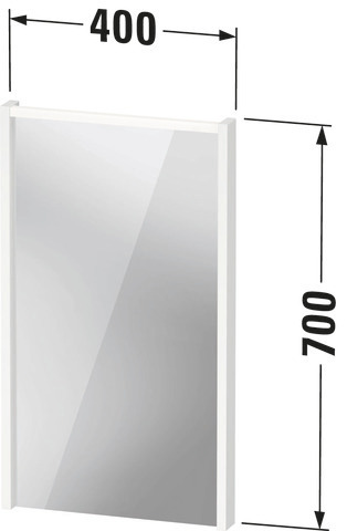 DU D-Code 2.0 Spiegel, m.LED Bel., 400x700x48, Weiß Matt