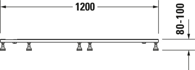 DU Fußgestell für Stonetto Duschwanne 1200x1000mm