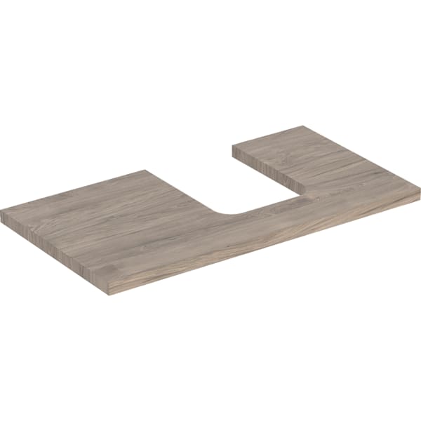 Geberit ONE WT-Pl. Aus re für AWT Schalenform 90x3x47cm, Nussbaum hickory
