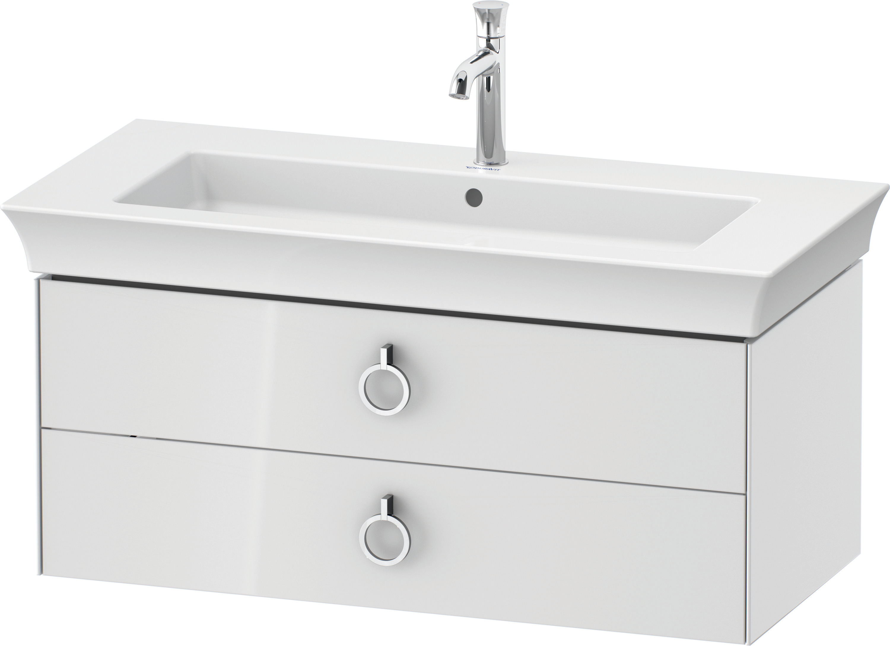 Duravit WTU wandh. White Tulip,2 Schk.,mit Griff,410x984x458,Weiß Hochglanz