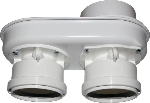 Wolf Anschluss-Adapter C53 DN60/100 2xDN80 Abgasl.-Schacht u. Zuluft-Außenw.