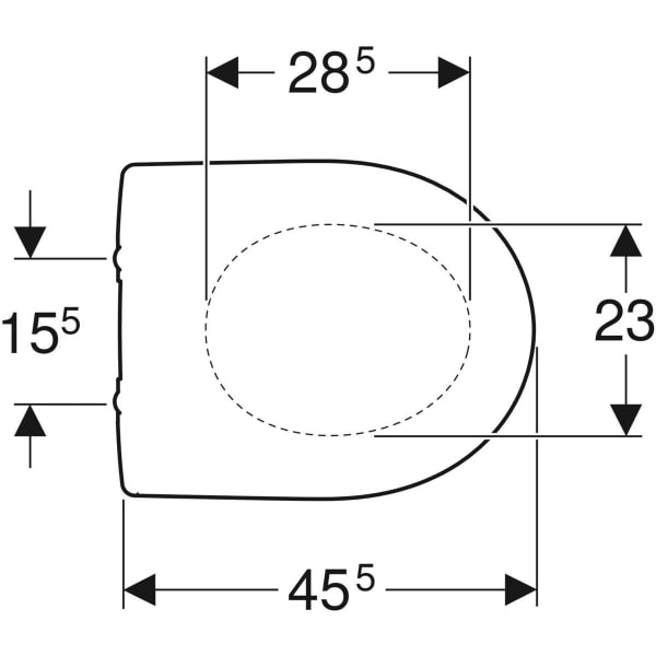 Geberit Renova Comfort WC-Sitz, weiß Befestigung von unten