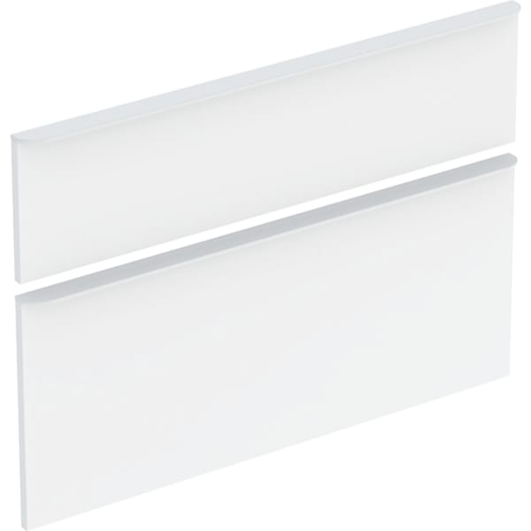 Geberit Schubladenfronten (2 St.) mit Griffe weiß hochglanz, zu SmyleS WTU B: 90cm