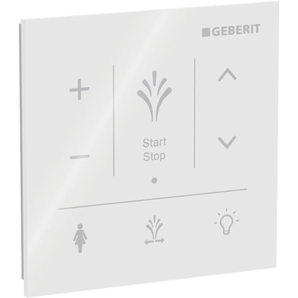 Geberit Wandbedienpanel f. Geberit AquaClean Sela, Glas weiß