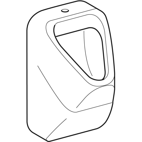 Geberit Alivio Urinal, Zulauf von oben Abgang nach hinten oder unten, weiß Tect