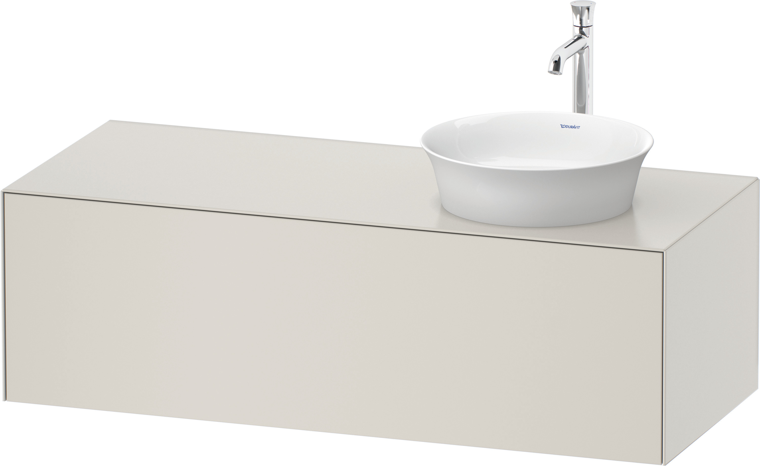 Duravit WTU White Tulip wandh,1 Auszug,B re. 408x1300x550mm, Nordic Weiß Sdm
