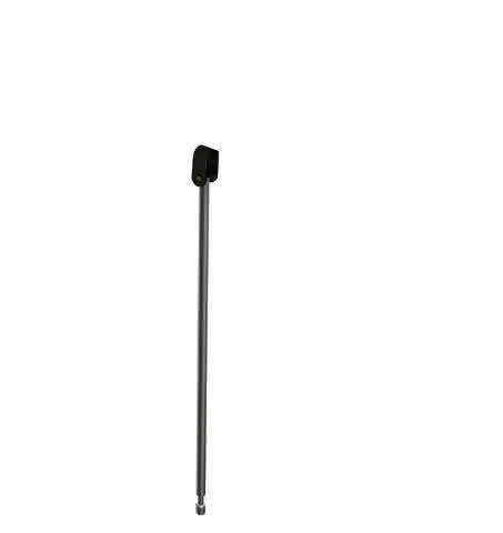 HEWI Bodenstütze f.SK-Griffe 950.50., L:643mm, Edst., Anb. farbig tiefschwarz